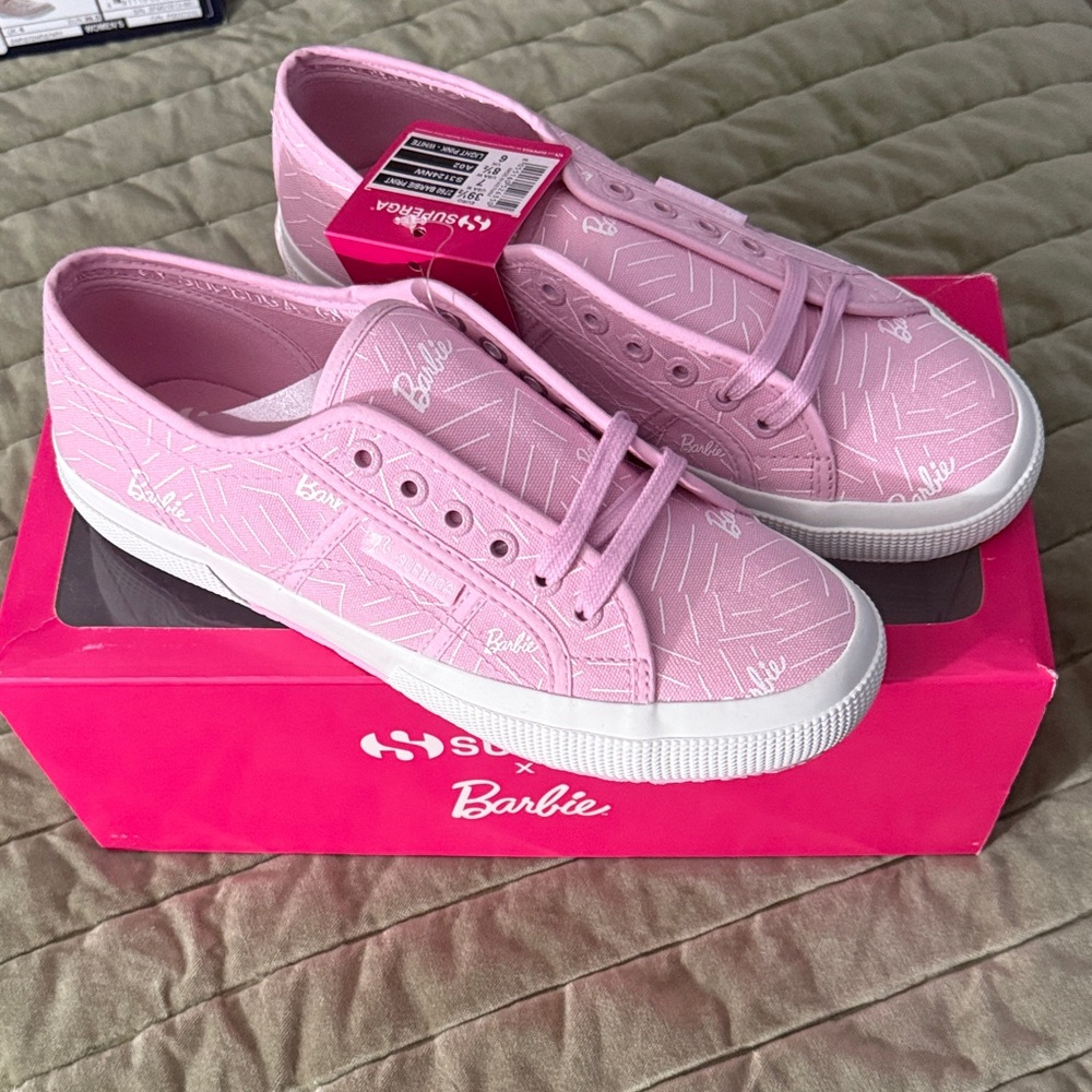 Superga Barbie Light Pink Casual Shoes 8.5 NIB